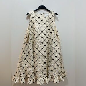 MARBLE Elegant Cream and Black Mini Dress